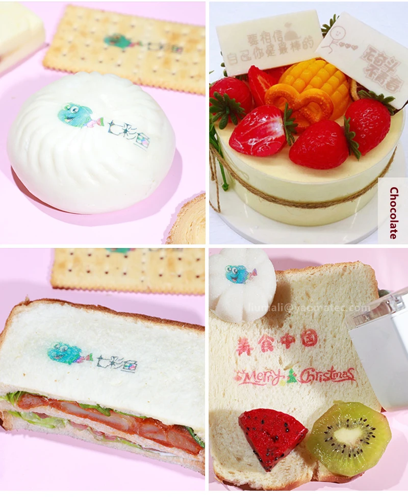 Портативный струйный принтер для печати кофе ручной пищевой приготовления пищи