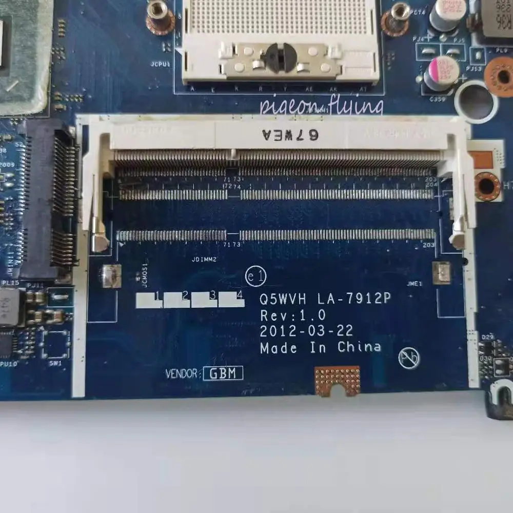 V3-571G E1-571G материнская плата для acer ноутбук V3-571 E1-571 Q5WVH LA-7912P HM77 GPU: GT620/630/710 2 Гб DDR3 тесты OK