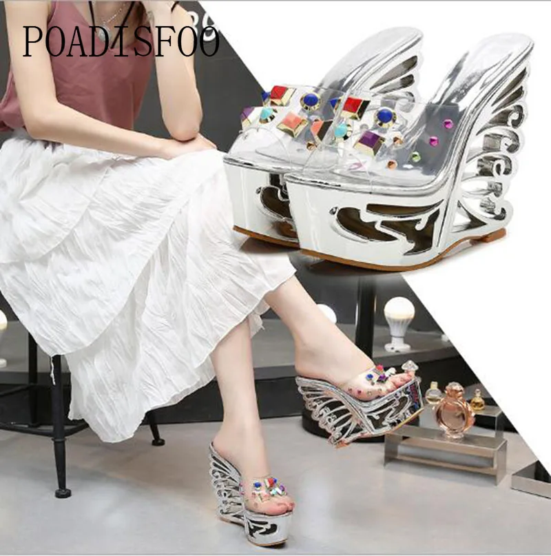 2020 новые женские пикантные босоножки на очень высоком каблуке Босоножки