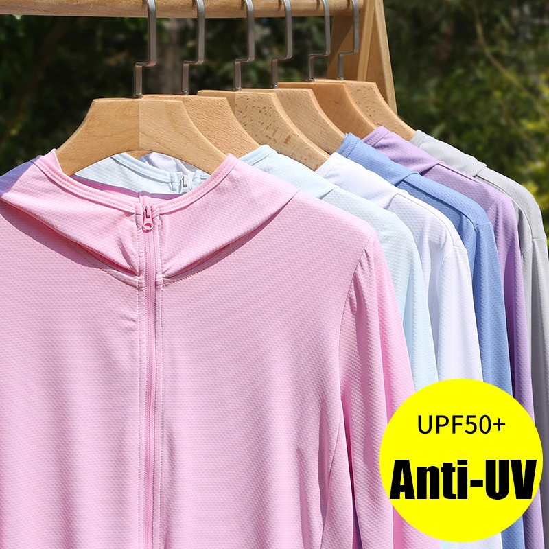 

Parent-child Sunscreen Sports Suit Men Women Skin Coat Breathable Summer Ice Silk Running Jacket Sun Protection Windbreaker