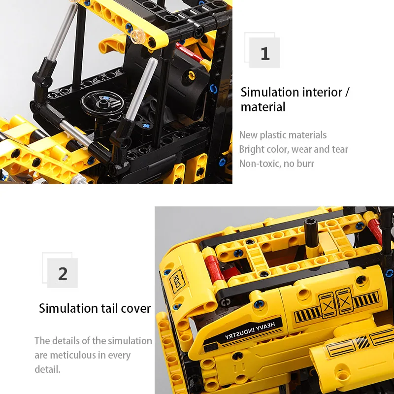 

Cada 491pcs RC Wheel Loader Truck Car Building Blocks For High -tech Remote Control Truck Power Bricks Toys for Boys