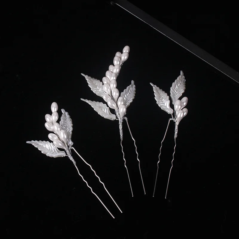 Женские шпильки для волос CC аксессуары обручальные украшения в форме листьев 3