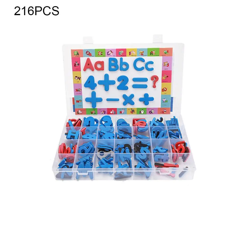 

216/238 Pcs Magnetic Letters Uppercase Lowercase Foam Educational For Fridge Alphabet Toys Magnets Set Refrigerator ABC Q8T2