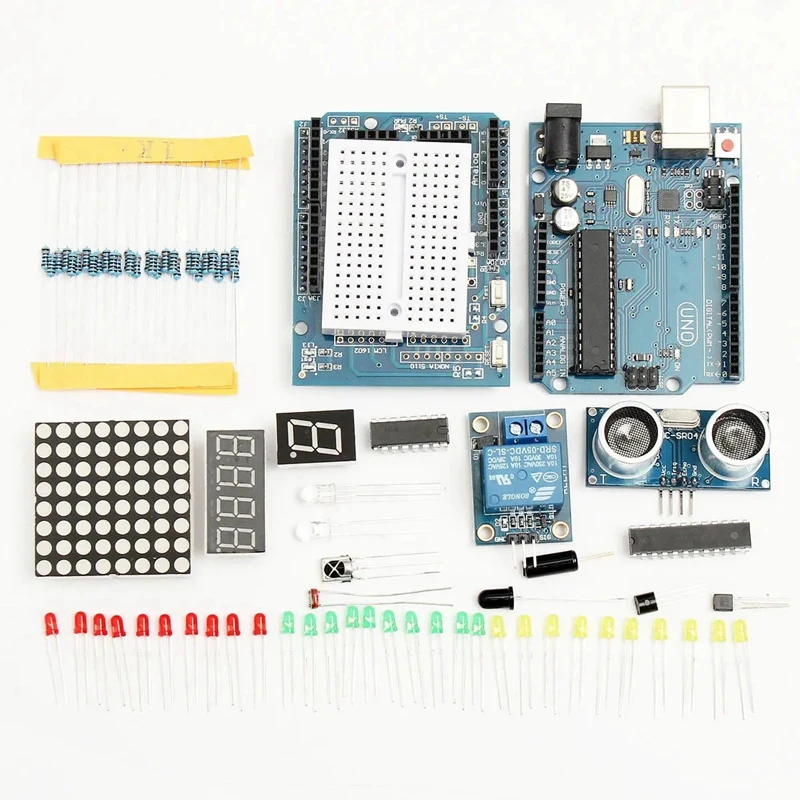 Для UNO R3 стартовый набор 1602 LCD сервопривод ультразвуковой мотор светодиодный