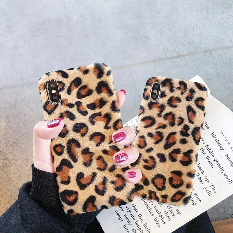 Роскошный плюшевый Меховой чехол с леопардовым принтом для Huawei Y9 2019 Honor 10 Lite 8 9 9X 20