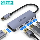 USB-концентратор QGeeM для Macbook Pro, USB 3,1, 3,0, 2,0, USB C, HDMI, PD, док-станция для Huawei Mate 20 Pro, разветвитель OTG