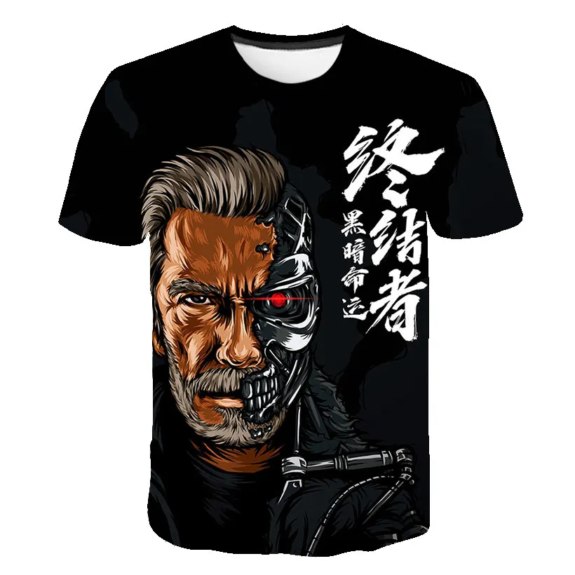 Новинка 2019 футболка Terminator dark fate 3D принт из фильма для мужчин/женщин летняя