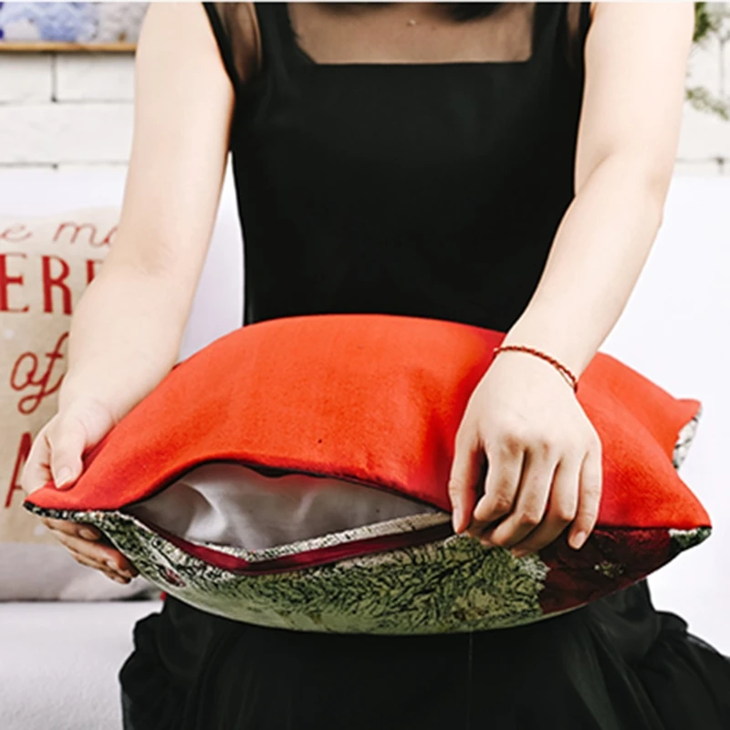 Для волос (4 предмета) Рождество накидка для подушки льняная Подушка диванная