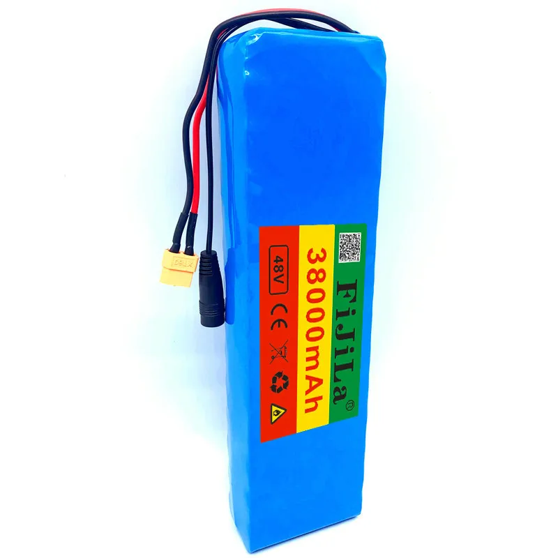 48V 38Ah 13S2P 18650 battery pack 1000W high power batteries 54.6V 38000mAh Ebike electric bicycle BMS with Charger XT60 | Электроника