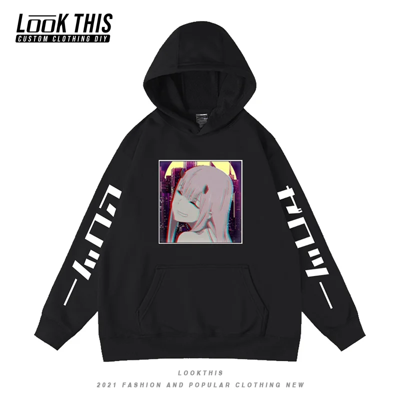 

Darling In The Franxx Japanese Anime Characters TV Show Sweatshirt Men's Hoodies Harajuku Hoodie Streetwear Hip Hop Hooded Tops