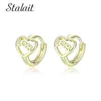 new love heart hoop earrings for women hot sell cute lovely romantic gold couple earrings jewelry gift 2021 wholesale