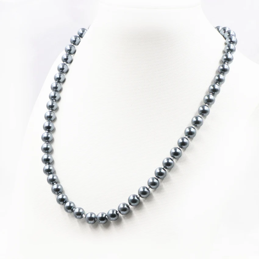 Женское ожерелье с подвеской имитация бусин Круглый Стеклянный Жемчуг короткая