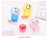 3pcs novelty bulb style pencil sharpener for gifts kawaii stationery school supplies cute stationery fantastic