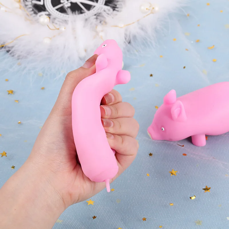 

Cute venting pink pig venting small toys squeeze small animals