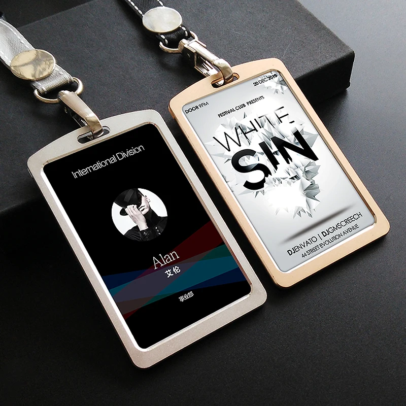 Высококачественная визитная карточка из алюминиевого сплава металлический