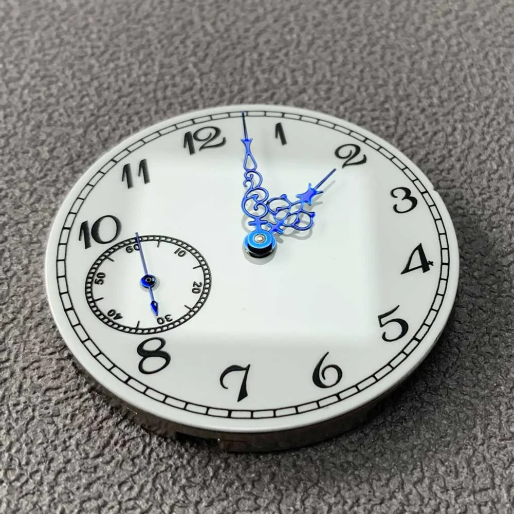 

Concise 37MM Watch Dial Blue Watch Hands without Luminous for ETA6497 ST3600 Watch Movement Modification Part