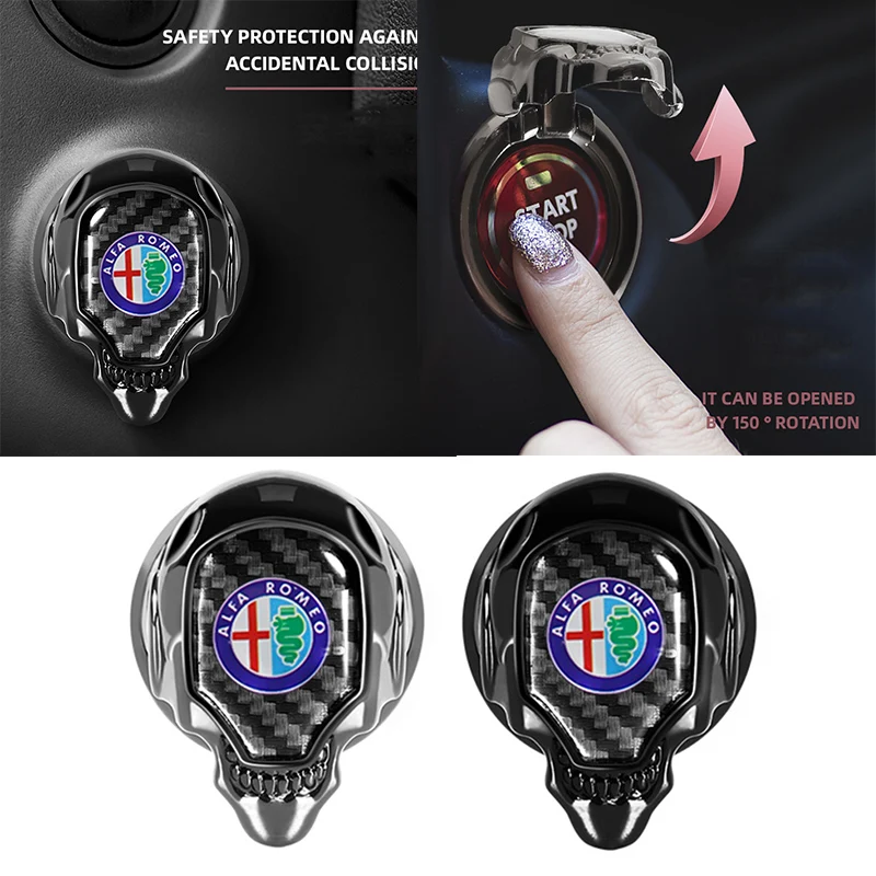 Металлическая кнопка запуска автомобиля декоративная наклейка для Alfa Romeo Giulia GT 156