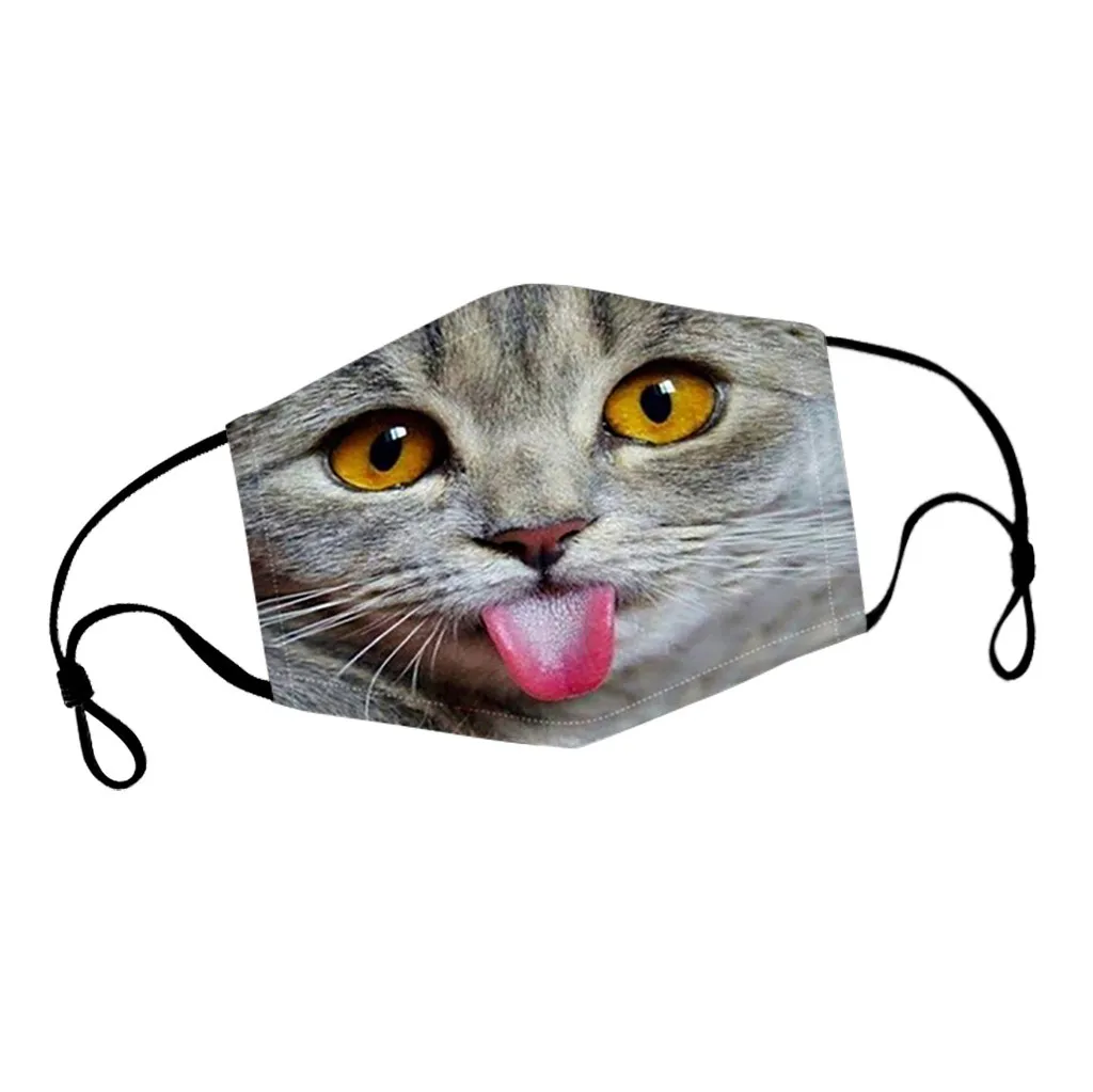 Взрослые мужчины женщины рот маска 3D животное собака печать Пыленепроницаемая
