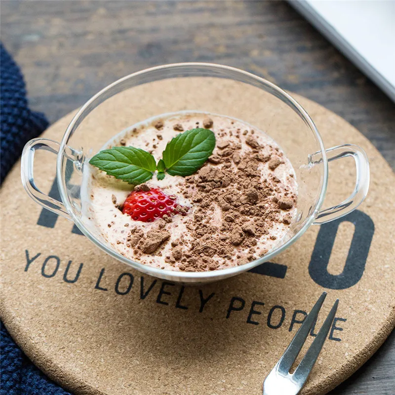 Термостойкая стеклянная миска для мороженого фруктов овощей салатов десертов с