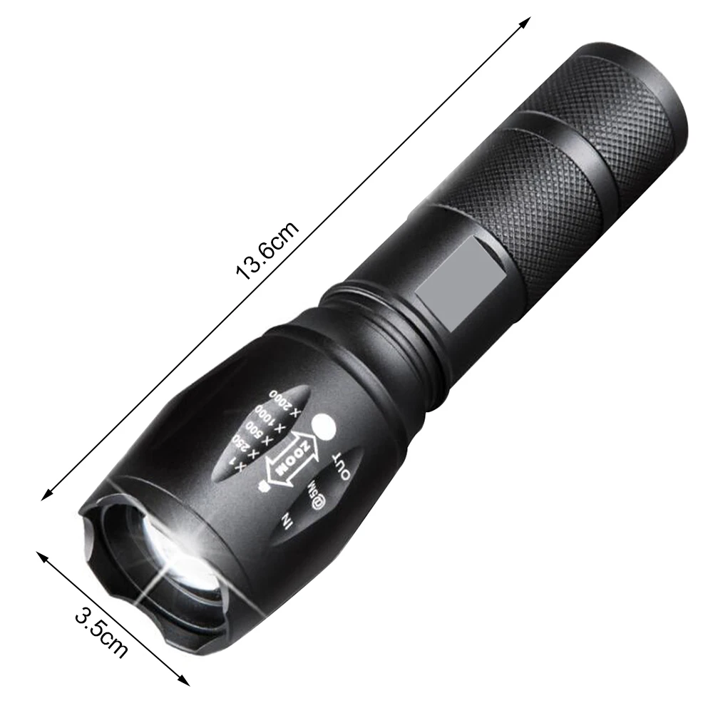 

Led Flashlight T6 Super Bright Zoom Tactical Retractable 5 Modes Waterproof Flashlights For Outdoor Camping