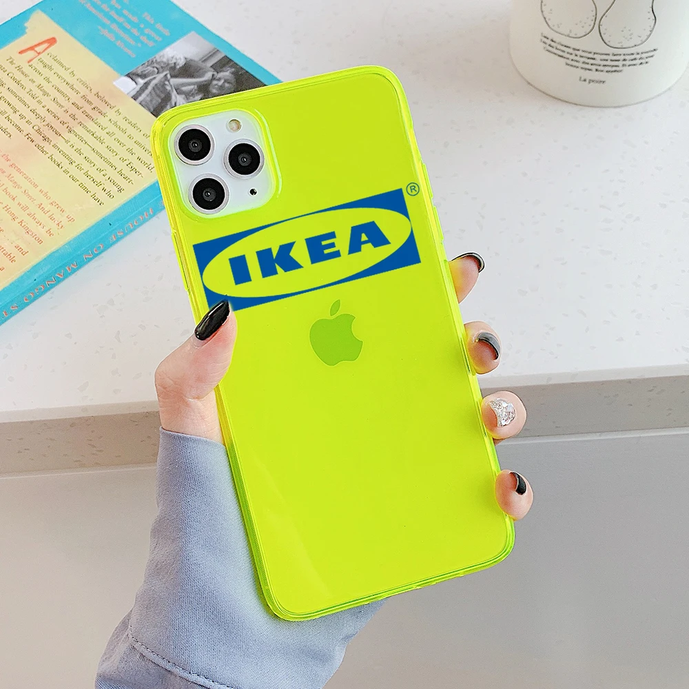 Модный чехол для телефона с флуоресцентными буквами iphone 11 Pro Max X XR XS 7 8 plus