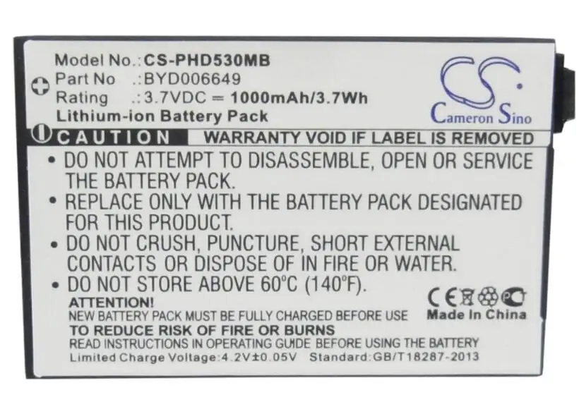Аккумулятор cameron sino 1000 мАч для видеоняни BT BM1000 BYD006649 PHILIPS Avent Eco SCD535 DECT SCD530