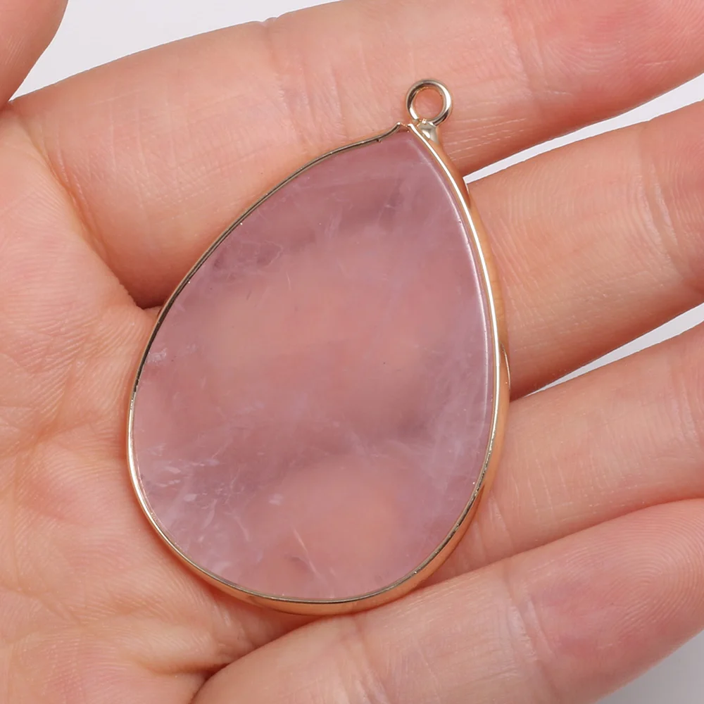 Подвеска из натурального камня черный агат/подвеска розового кристалла