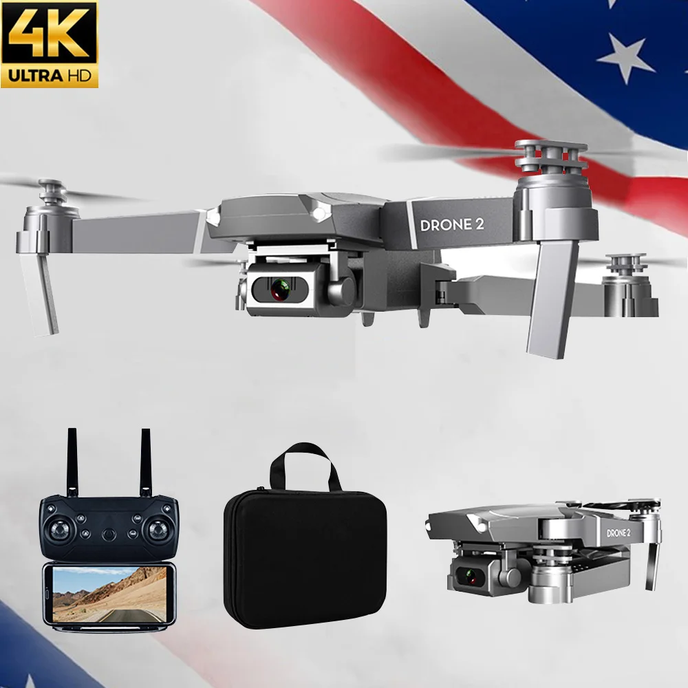 Складной Дрон E68 с широкоугольной камерой Wi Fi FPV 4K HD режим высокого удержания