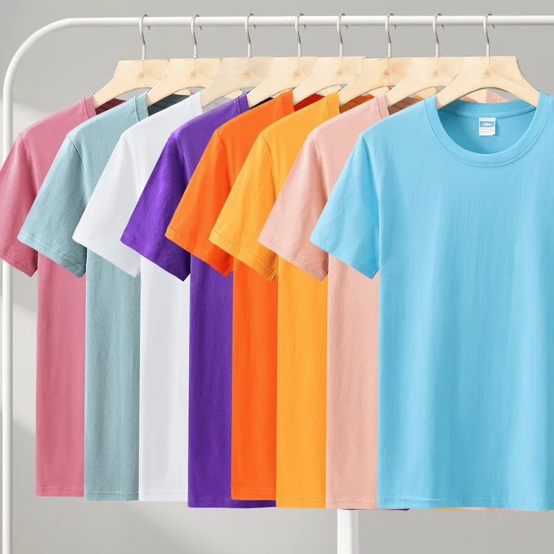 

Cotton T-shirt male and female students summer clothing customization