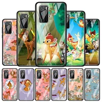 disney fawn bambi for huawei p40 p30 pro plus p20 p10 lite p smart z 2021 2020 2019 luxury tempered glass phone case