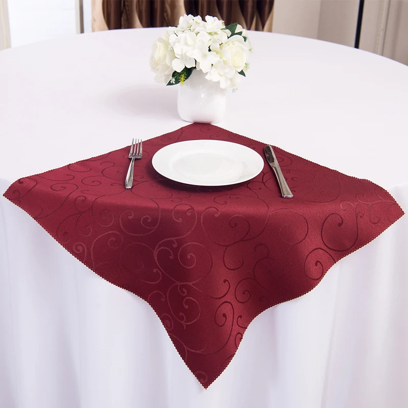 10PCS/Lot 48cm Wedding Decoration Cloth Napkins Kitchen Table Dinner Linen Napkin For Restaurant Supplies Polyester Handkerchief | Дом и сад