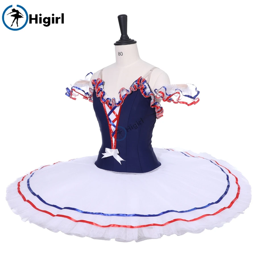 Профессиональный Балетный костюм-пачка для взрослых девочек темно-синего цвета