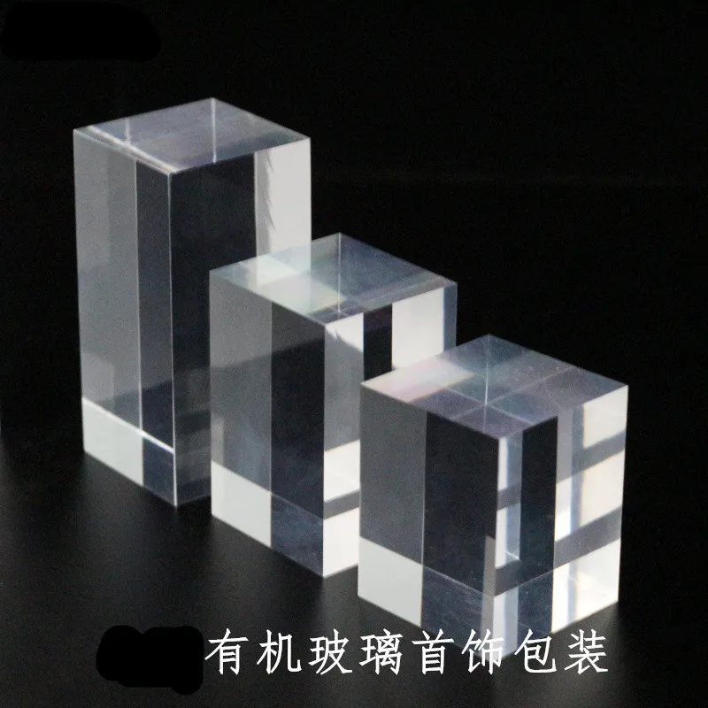 4X4cm прозрачный акриловый Пластик блок декоративная косметика основы с