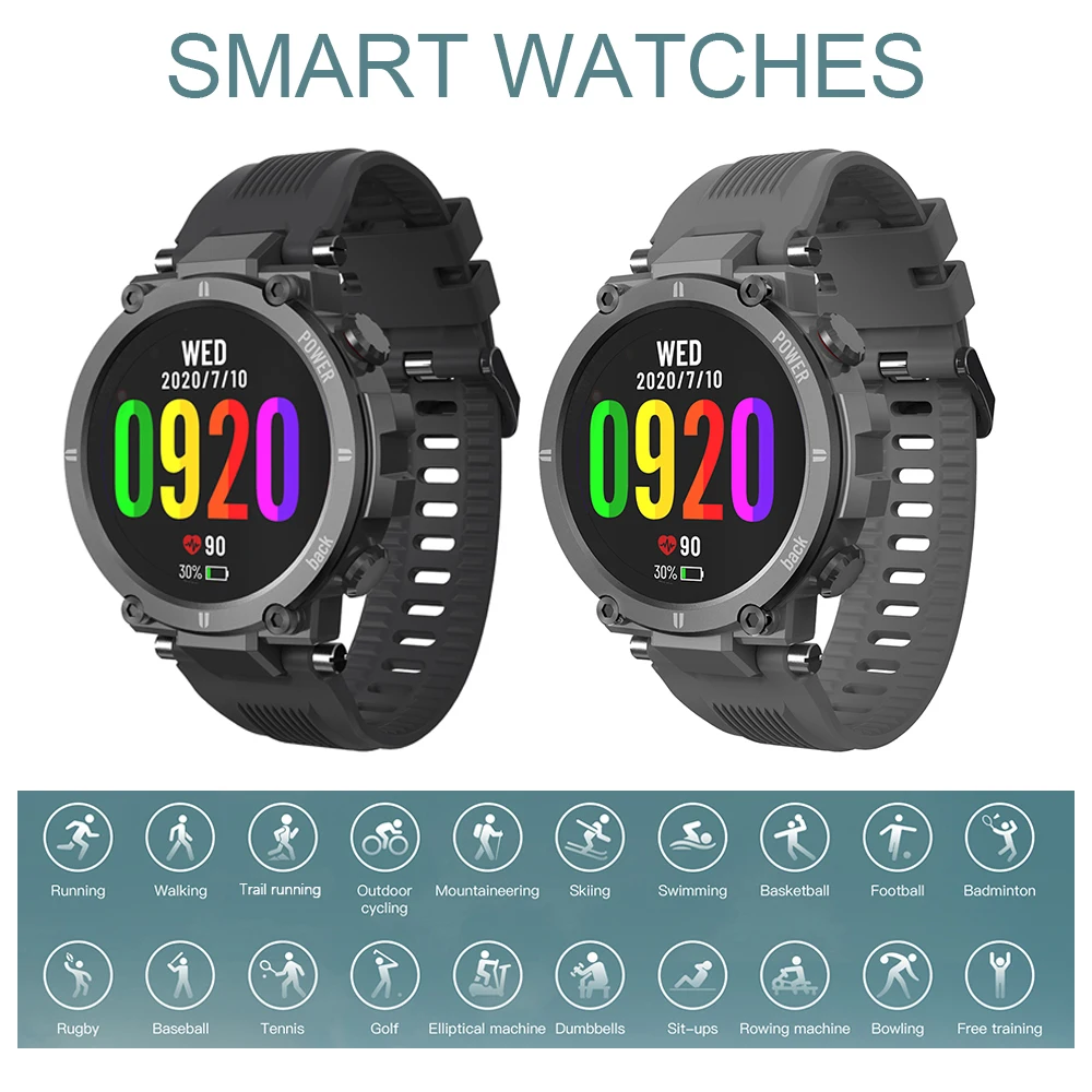 

Kospet Raptor Smart Sport Watch IP68 Waterproof Fitness Tracker BT 4.0 Heart Rate Monitor Message Reminder Outdoor Fitness Watch