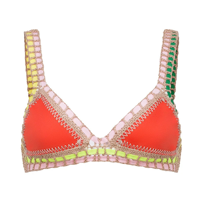 2019 двухсторонняя купальная одежда бикини с принтом топы вязаный крючком