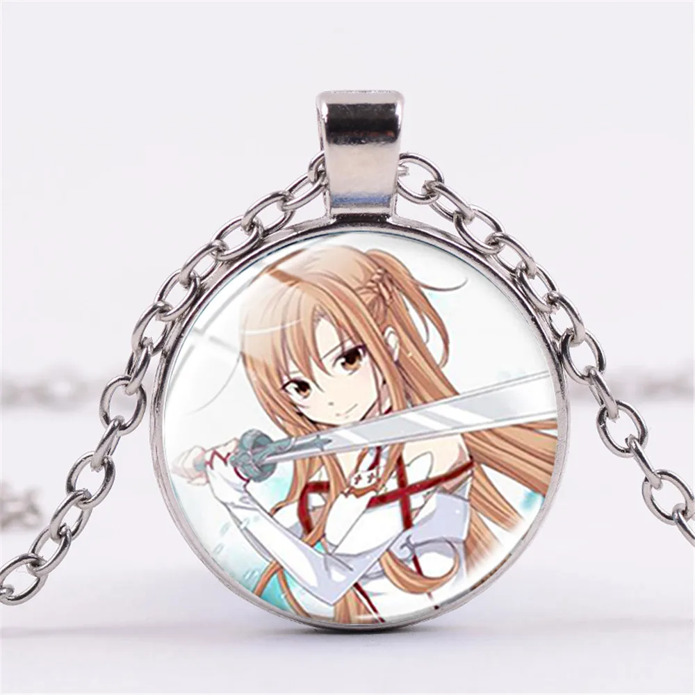 Модное ожерелье SONGDA с мечом из аниме Искусство Онлайн со стеклянным куполом