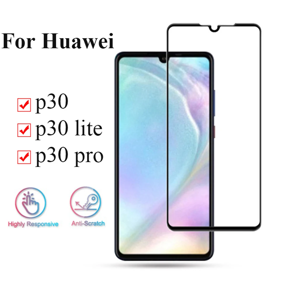 Для huawei P30 Lite, закаленное стекло, полный экран, протектор для huawei P 30 P30 Pro, защитное стекло, пленка, изогнутая защита экрана