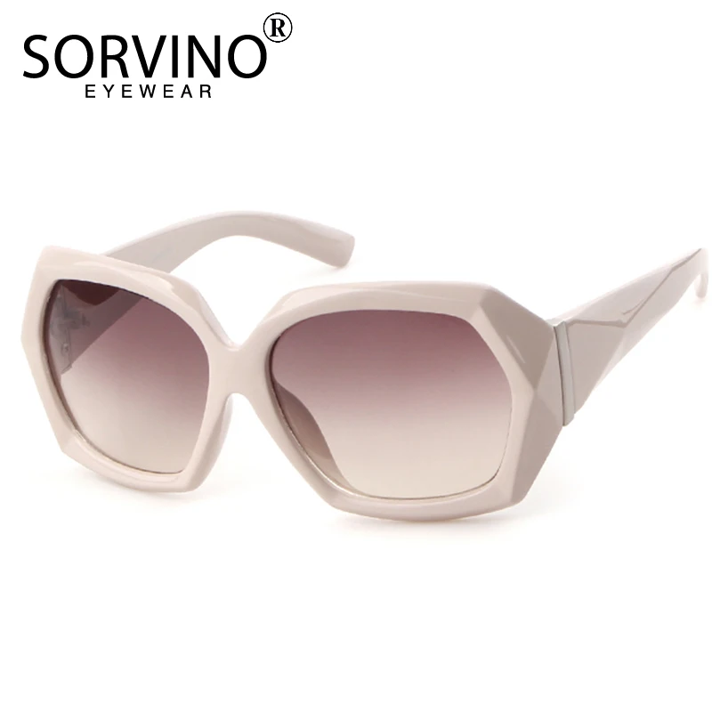 Женские солнцезащитные очки в стиле ретро SORVINO большие с шестигранной квадратной