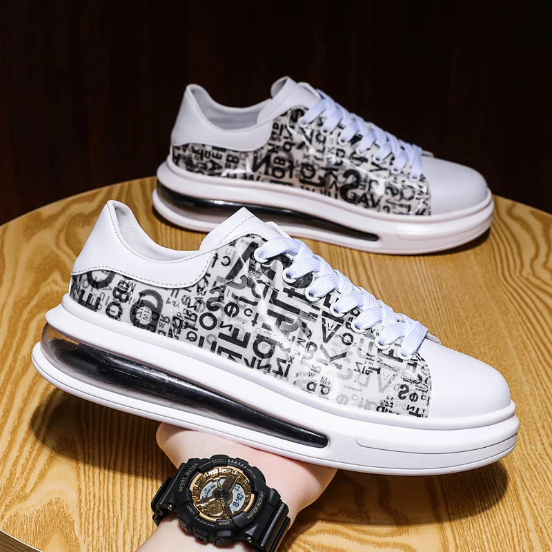 

Men's Vulcanize Sneakers Shoes Rubber Hot Style Men Casual Shoes New Breathable Loafers Comfortable Soft White Shoes Footwears