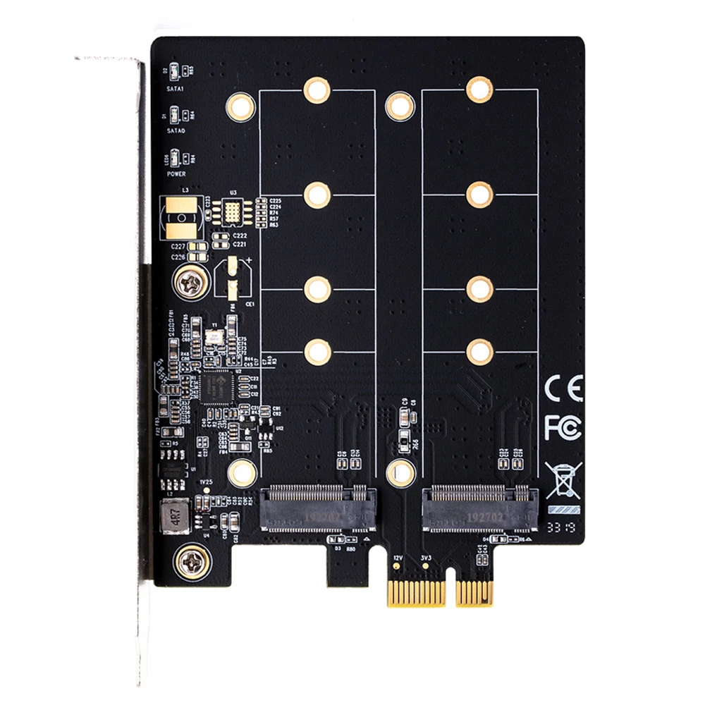 Добавьте на карточках мини PCIE для M2 адаптер M.2 NGFF PCI Express PCIE X1 Универсальный адаптер с двойным Порты и разъёмы B ключ-карта Sup Порты и разъёмы s 2230 2242 2260 2280 M2 SSD