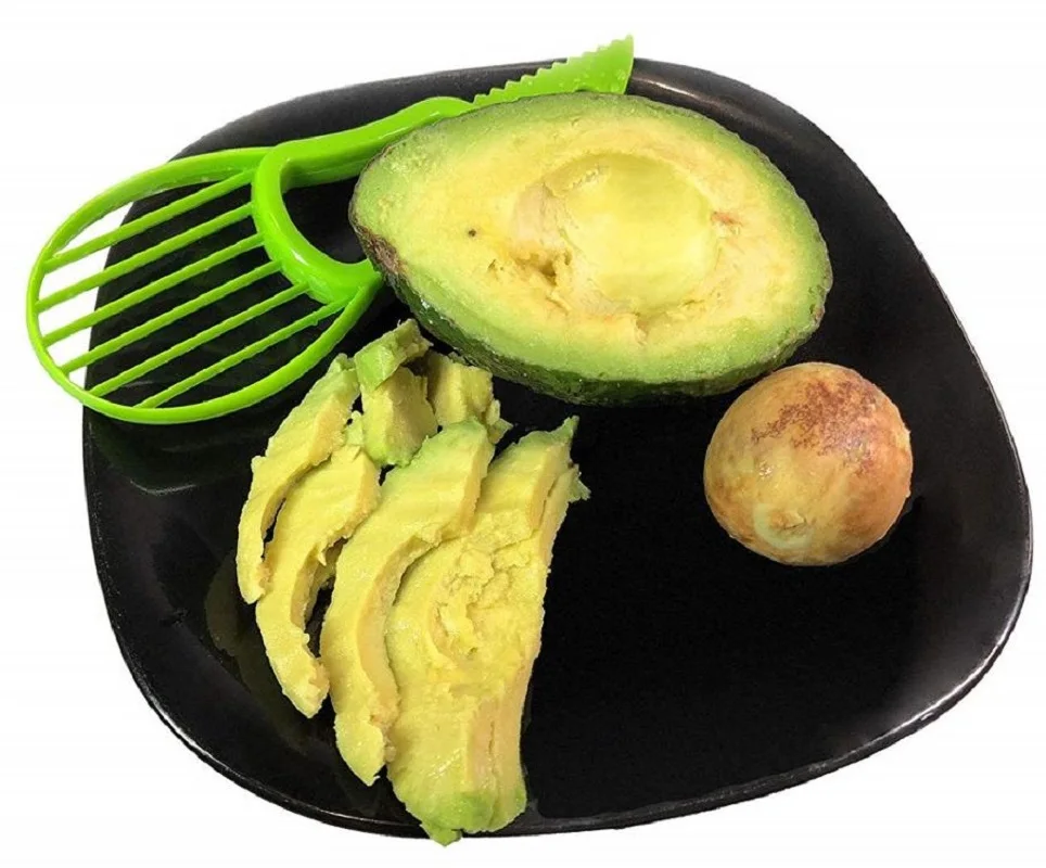 

3-in-1 Avocado Slicer Shea Corer Butter Fruit Peeler Cutter Pulp Separator Plastic Knife Kitchen Vegetable Tools