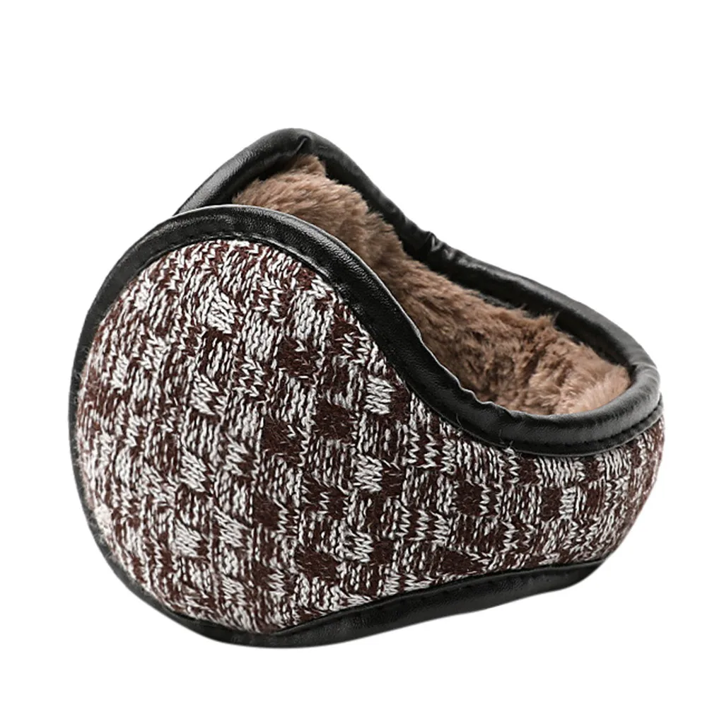 Женские теплые вязаные наушники зимние наушники-вкладыши с плюшевой подкладкой #