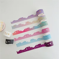 dreamy colored star river washi tape korean ins diy scene design sticker wide edge handbook decorative tape kpop stationery 5m