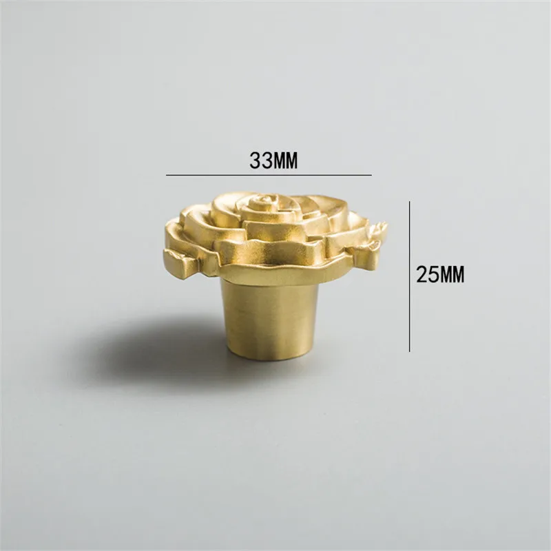 Твердая латунная ручка в форме цветка розы для выдвижного ящика шкафа гардероба