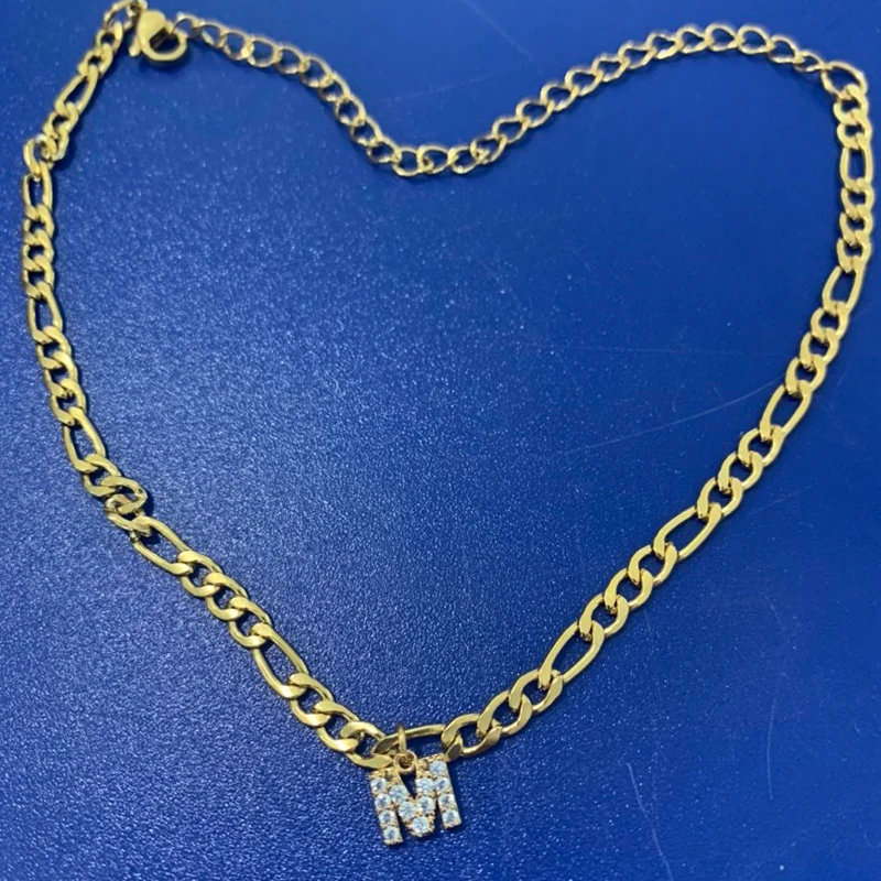 Браслеты на ногу женские из нержавеющей стали анклеты с буквами инициала и