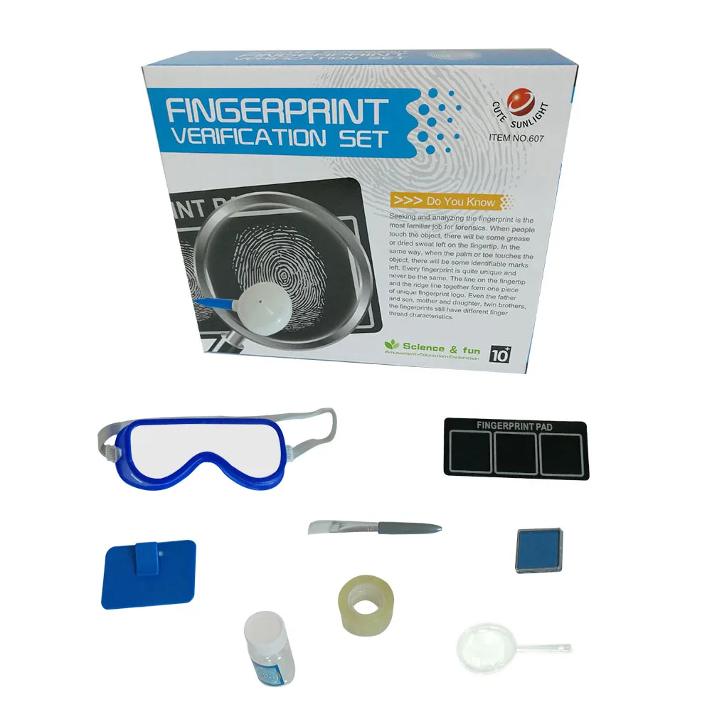 

FingerprintsToy Spy Science Detection Crime Catcher Kit For Children Kids Stem Toys Search For And Analyze Fingerprints
