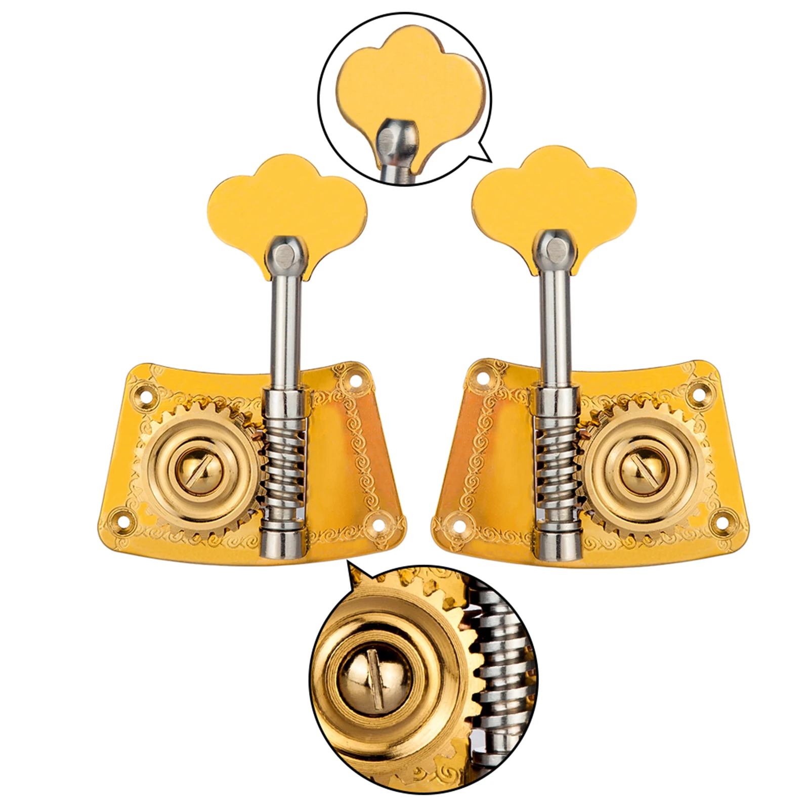 

Double Bass Single Tuning Pegs Tuner Machine Heads 2 Left 2 Right for 4/4 3/4 Double Bass Violin accessories String accessories