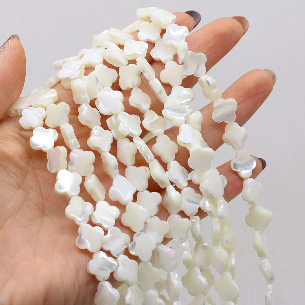 

Natural White Shell Beaded Plum Shape Freshwater Shell Beads For Jewelry Making DIY Bracelet Necklace Handmade 6/8/10/12mm