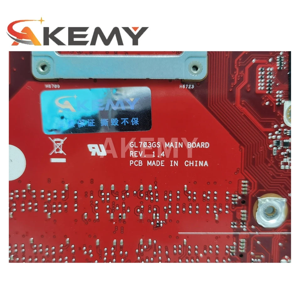 Günstig Laptop Motherboard Für ASUS ROG Strix NARBE GL703GS S7BS GL703GM S7BM Mainboard HM370 I7-8750H GTX1070 V8G