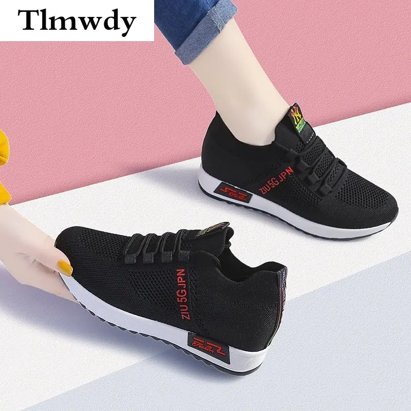 

2021 Spring New Mesh Comfortable Women's Shoes Fashion Breathable Lightweight Women's Shoes Platform Vulcanized Women's Shoes